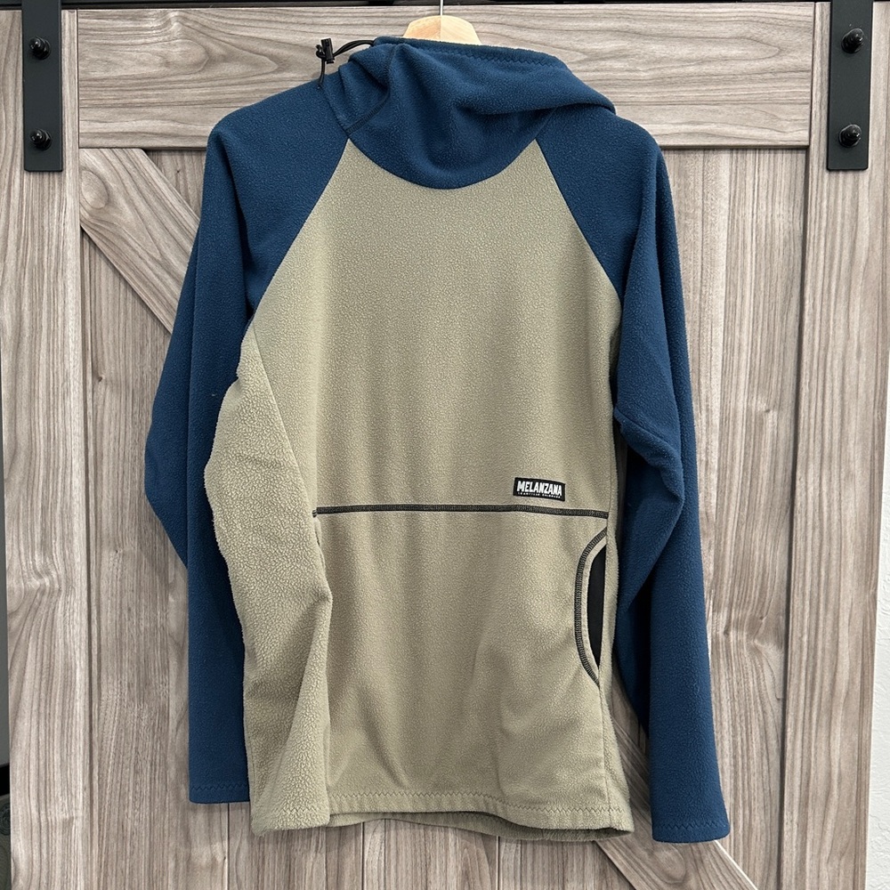 Melanzana Navy and Khaki Wind Pro Hoodie